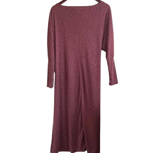 Caslon Womens Maxi Dress XXS Rose Boat Neck Wrap Tie Front Stretch Comfort Vacay - Picture 3 of 9
